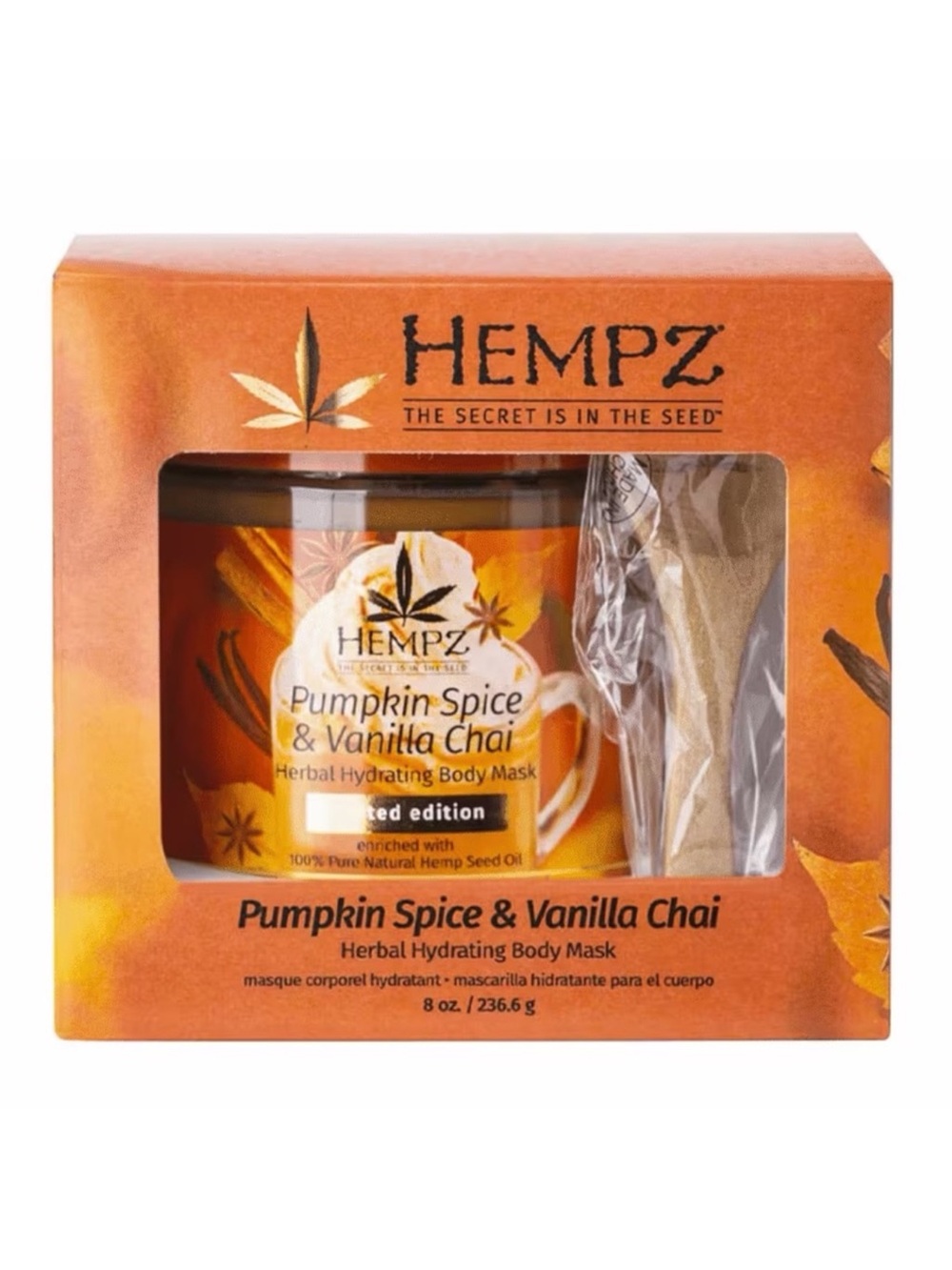 Hempz Pumpkin Spice Vanilla Chai Moisturizing Body Mask 8oz Limited Edition NWT